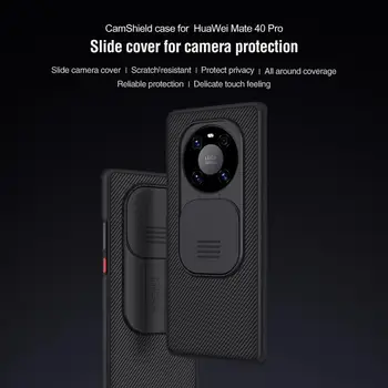 10vnt/daug Didmeninės Nillkin CamShield Atveju, Huawei Mate 40 Pro atveju dangteliu kameros apsaugos atveju