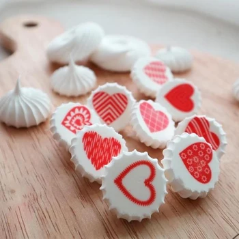 Meilė Širdies Cukraus Antspaudas Perdavimo Lapo Valentino Dieną vestuvių šokolado meringues apdaila s Popieriaus tortas dekoravimo įrankiai