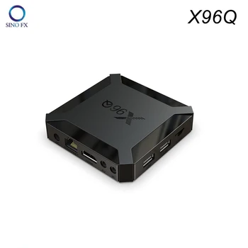 X96Q Android 10.0 TV Box Allwinner H313 Quad Core 2G/16G 4K Smart Media Grotuvas