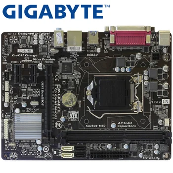 GIGABYTE GA-H81M-DS2 Darbastalio Plokštė H81 Socket LGA 1150 i3 i5 i7 DDR3 16G Micro-ATX UEFI BIOS Originalus Naudojami Mainboard