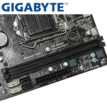 GIGABYTE GA-H81M-DS2 Darbastalio Plokštė H81 Socket LGA 1150 i3 i5 i7 DDR3 16G Micro-ATX UEFI BIOS Originalus Naudojami Mainboard