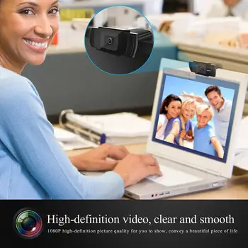 A870 Full HD 1080P Tinklo Kompiuterio Kamera 2MP, USB2.0 Web Kamera Su Mikrofonu Auto Focus Vaizdo Konferencijoje Live Web Klasės Internete