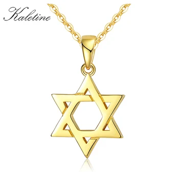 Žydų Magen Žvaigždė Davidas Sterlingų 925 Sidabro Karoliai Moterys Vyrai Izraelio Judaica hebrajų Papuošalai Hanukkah Karolius, Aukso Spalvos