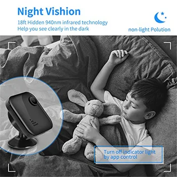 Mini HD 1080P Home Security Belaidžio Wifi Kamera Baby Monitor Nuotolinis Stebėti Telefono App Realaus Laiko Vaizdo Mokamas Slapta Kamera