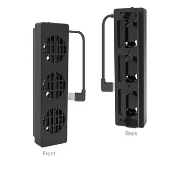 Juoda ABS USB Tris Pavarų Reguliavimas Priimančiosios Bazės Aušinimo Ventiliatorius Radiatoriaus Dock for Jungiklis NR