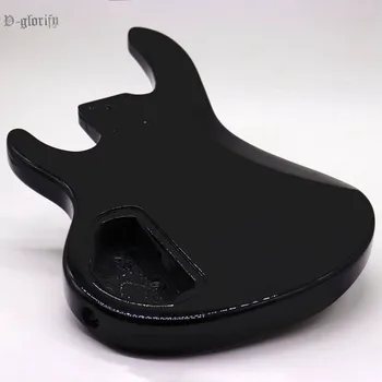 Gryna juoda spalva Tuopos medienos elektrinė bosinė gitara įstaiga