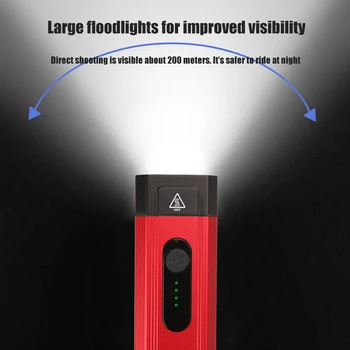 PCycling Dviračių Šviesos 800 Liumenų MTB Kelių Dviratį Pabrėžti, USB Mokestis IPX6 Vandeniui LED Priekinės Šviesos Aliuminio Lydinio Mini Lempos