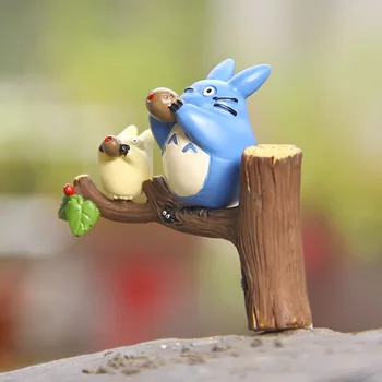 Derva Hayao Miyazaki Totoro Animacinių Filmų Figūrėlės Vazonas Papuošalai Pasakų Vazoninių Sodo Moss Gnome Apdailos Miniatiūros