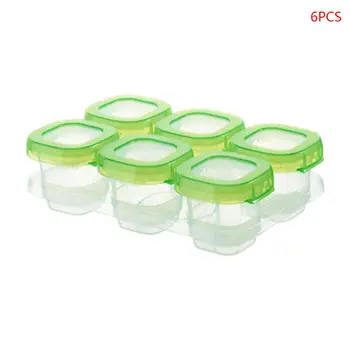 Naujas 6 Vnt Kūdikių Plastikinių Maisto Produktų Talpyklų Mini Baseinus, Užšaldymo Puodai Dėžės Šaldiklyje Laikymo Dėžutė