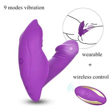 Nešiojami Kelnaitės Dildo Vibratorius Belaidžio Nuotolinio Valdymo Sekso Žaislai Moterims Analinis masažas G Spot Klitorio Stimuliatorius Makšties Orgazmas