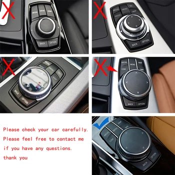ABS Automobilių iDrive Multimedijos Rankena, Padengti Apdaila Centras Perjungimo Rankenėlės Multi-Media Mygtuką padengti Sidabriniais Raudona BMW 5 ir 7 Serijos 6GT X3 X4