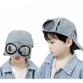 Doit 2 iki 8 Metų 2020 m. pavasarį Vaikų Beisbolo kepuraitę Hip-Hop Piloto akiniai nuo saulės vaikams Sun Skrybėlę Berniukų, Mergaičių Kepurės snapback skrybėlės