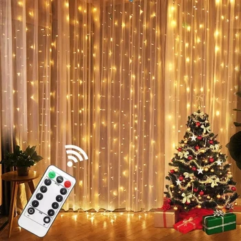 3m LED String Žiburiai Kalėdų Dekoravimo Užuolaidų String Šviesos Kalėdos Lempos Naujųjų Metų Vestuves Užuolaidų Sodo Puošmena