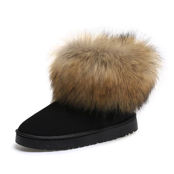 Sniego batai moteriška pliušinis moterų žiemos batai juodos spalvos moteriški batai dirbtiniais zomšos batai moterims, žiemos botas mujer invierno 2019