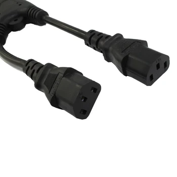 Galia Spliter Kabelį iki C13 C14 IEC 320 C14 Vyras į 2XC13 Dual C13 Moterų Galia Y Tipo Adapterio Laido 30cm maitinimo ilgiklis