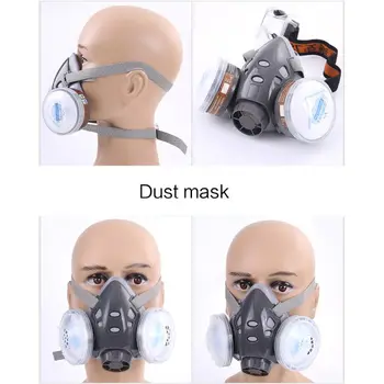 1Set Visą Facemask Respiratorius Dujų Kaukė Filtras Dulkių Apsaugos Facepiece Dažų DropShip