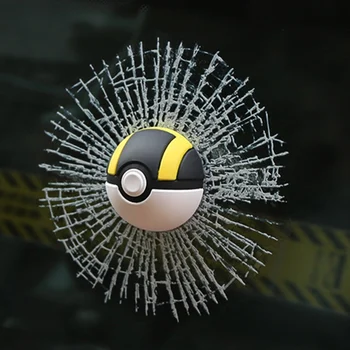 Beisbolo, Futbolo, Teniso, Stiklo duženos 3D Lipdukas Automobilio Langą Kamuolys Pataiko Lipni Juokinga Lipdukas Automobilio Stiliaus