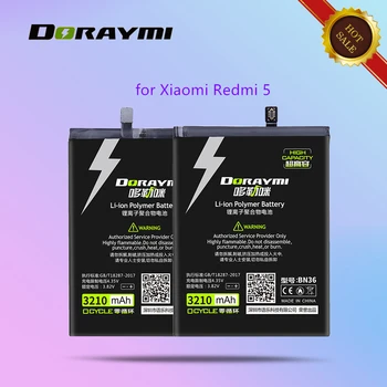 DORAYMI BN36 Baterija Xiaomi MI 6X A2 MI6X MIA2 Telefono Baterijų BN35 BN37 BN40 už Redmi 4 Pro 5 6 6A Pakeitimo Bateria