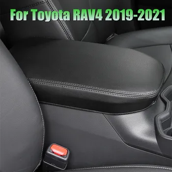 Toyota RAV4 2019 2020 2021 Juoda Oda Automobilių Centriniu Porankiu Padengti Porankiu Langelį Atveju Automobilių Reikmenys ForToyota RAV-4 XA50