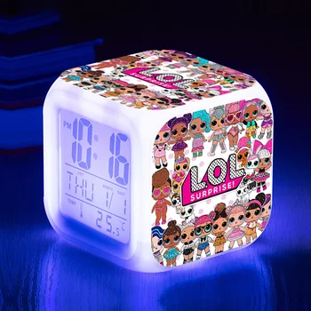 LOL Staigmena Lėlės LED Laikrodis-Žadintuvas Anime ir Animacinių filmų Skaitmeninis Žėrintis Žadintuvas Lols Lėlės Duomenys Veiksmų Gimtadienį, Žaislai Mergaitėms