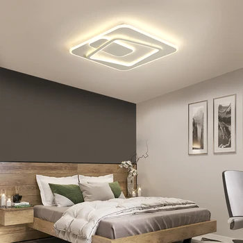 Minimalistinis Modernus LED Lubų Šviesos Ultra-plonas Akrilo Baltos Lubos Lemputė Su Nuotolinio Valdymo Miegamasis Studijuoti Kambarys Patalpų Deco
