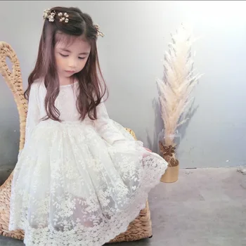 Mihkalev ilgomis rankovėmis mergaitėms suknelės 2020 m. pavasarį vaikai merginos princesė suknelė gimtadienio kūdikių nėrinių tutu sukneles vaikams, drabužiai