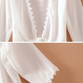Vasaros Plonas Nėrinių Balti Marškiniai Moterų apsaugos nuo Saulės Šifono Palaidinė trumpomis Rankovėmis Tuščiaviduriai Iš Cardigan Viršūnes Camisas Mujer 2021