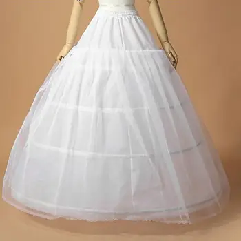 Moteriški Vestuviniai 3 Lankus Maxi-Ilgis Mergina Raišteliu Juostos Multi-Layer Kamuolys Suknelė Vestuvių Suknelė Šurmulio Krinolīns Underskirt