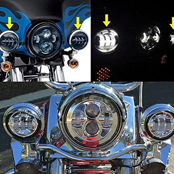 Harley 7 colių LED Žibintų 4,5 colių Led Rūko žibintų, Dėl Harley Motociklas su 7