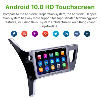 Seicane 10. Android 10.0 Automobilio Radijo, GPS Navigacijos Sistema, Multimedijos Grotuvas Toyota Corolla (LHD)Touchscreen, Bluetooth