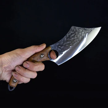 Longquan virtuvinis peilis vertus-kaltiniai mažas gabalas peilis namų virtuvės peilis mėsos iškaulinėjimas peilis žalios žuvies peilis-vaiduoklis, rankų darbo