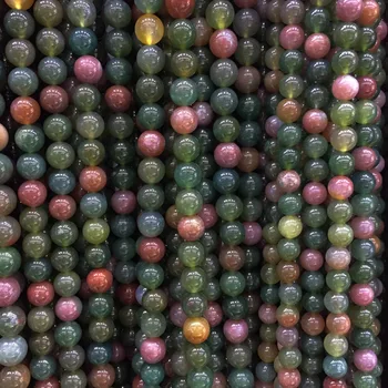 Gamtos A+ indijos agatas apvalūs karoliukai prarasti Granulių maišyti spalvinga siuvinėti Papuošalai Priėmimo 
