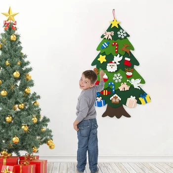 Mielas Manė, Kabančios Audinio Kalėdų Eglutė Advento Kalendorius Su Kišenėmis Kalėdų Dekoracijos Vaiko Vaikas, Žaislų, Dovanų