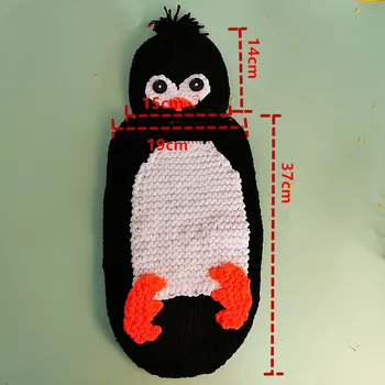 Derliaus Baby Mezgimo Miegmaišį Naujagimių Rankų Darbo Nėriniais Pingvinas Audiniu Nustatyti Mergaičių Megztiniai Kostiumas Foto Rekvizitai