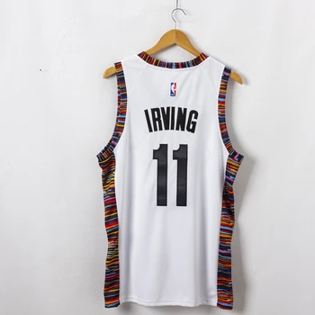 NBA Vyrų Brooklyn Nets #11 Irving Krepšinio Megztiniai Miesto Edition Megztiniai Balta