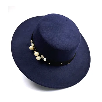 Pearl chapeau femme Derlius madinga juoda viršuje pajuto, fedora skrybėlę vyrų sombrero melonik bažnyčios trilby skrybėlės moterims Gorra Mujer