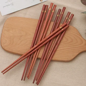 20 Porų Lazdelės Daugkartinio Naudojimo Mediniai Bambukas Kinų, Japonų Pjaustyti, Klijuoti Maisto Lazdos Palillos Chinos Medinės Lazdelės