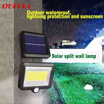 LED Saulės Lemputės, Lauko Sienos Žibintai Skydelis Sodo Lempos IP65 Naktį Saugumo Vandeniui Energijos Savin Apšvietimas Gatvės