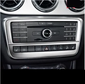 Sidabro spalvos centrinė Konsolė CD Rėmo Apdaila Padengti Apdaila Mercedes Benz GLA X156 CLA C117 200 220 260-2018 M. Nerūdijančio Plieno