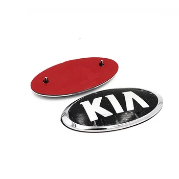 Už KIA Logotipas K2 K3 KX3 K4 K5 Cerato Ceed Rio Forte Sportage Sorento Picanto ABS Auto Grotelės, Priekinis Emblema Automobilių Galinis Kamieno Lipdukas