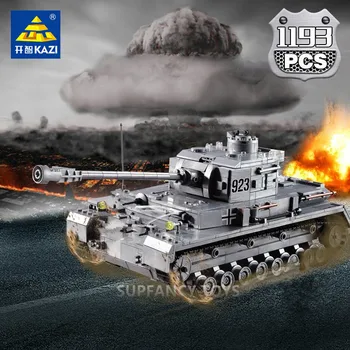 1193Pcs Didelis Panzer IV Bakas Blokai WW2 Karinės įrangos pardavimas, biuro įrangos Juguetes Plytų ARMIJOS Montavimas Švietimo Žaislai Vaikams