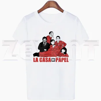 La Casa De Papel Marškinėliai Moterims Atsitiktinis TV Bella Ciao Pinigų Heist Marškinėlius Namas Popieriaus Lacasa De Papel Camiseta T-shirt Moteris