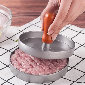 Aliuminio Lydinys Mėsainiai Paspauskite Netikras Zuikis Paspauskite Pelėsių Burger Maker Paspauskite Mėsos Įdaru Pelėsių Hamburger Presai Virtuvės Įrankiai Mėsos Įrankiai