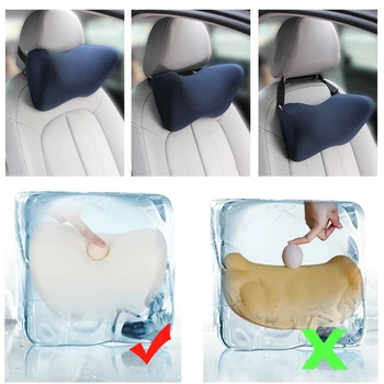 Naujų automobilių sėdynės kaklo pagalvė U-formos juodos odos kvėpuojantis ju raštas pagalbinė priemonė interjero įvairių modelių