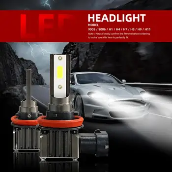 2vnt Super Šviesus Automobilių Žibintai H7 LED H4 led H8/H9/H11 /9005 /9006 Auto Lemputės 12000LM Automobilių Žibintai 6500K