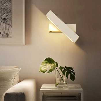 Šiuolaikinių LED Sienos Lempa balta 10W Pasukti Altoriaus laiptai, sienos Sconces lempos kambarį miegamojo lovos sienų apšvietimo įranga