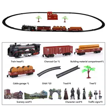 Elektros Žaislas Traukinio Bėgiai Dinaminis Traukinio Rinkinį Modelis Geležinkelio Traukinio Bėgių Nustatyti Profissional Autorama Automobilių Grandinės Vaikams Vaikų Žaislas