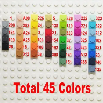 L*eiti 3024 Plastiko Mažų Statybos Blokų, Plytų Aksesuaras 1X1 Plokštė Nr. 312 Vidutinio Nuga Pixel Art 