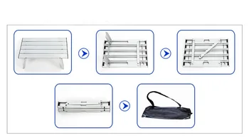 Ultralight lentelės Lauko mini kabrioleto nešiojamų Pėsčiųjų stalas Stalas iškylą lentelėje šviesos aliuminio kelionės lentelė laukinių kempingas