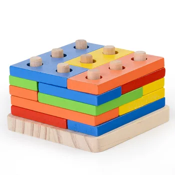 Montessori Žaislai Švietimo Mediniai Matematikos Žaislai Vaikams Ankstyvo Mokymosi Gerinti Vaikų Intelektą Geometrinių Formų Derinimas